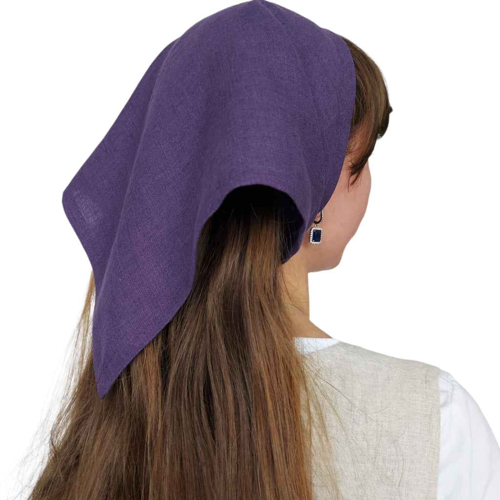 Leinen Bandana – 50 Farben Kopftuch & Stirnband | 100% Leinen 70x70cm