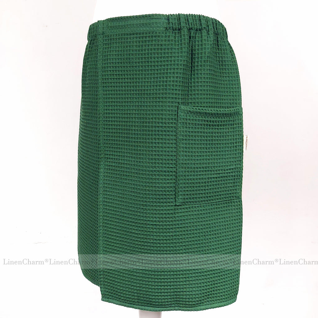 Saunatuch für Herren | XS–6XL, weiche Baumwolle – perfekt für Bad, Sauna & Pool – Grün