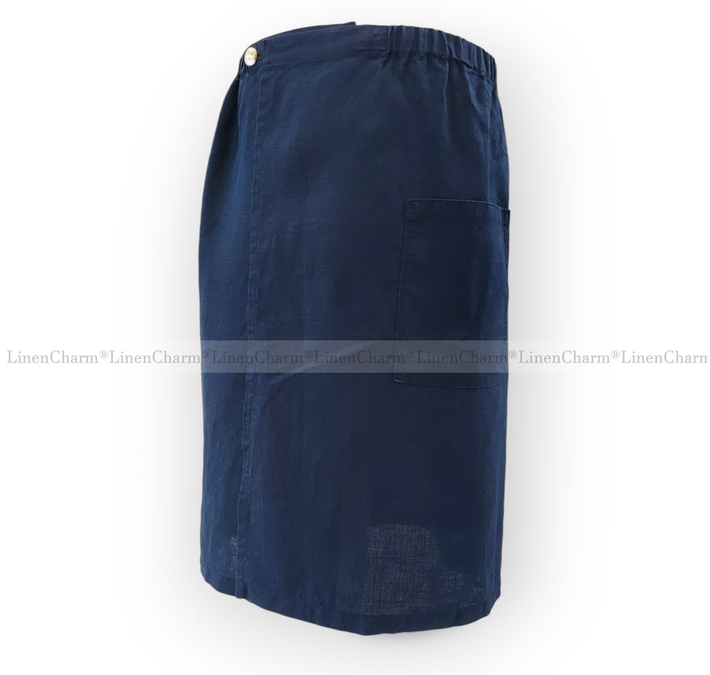 Herren Leinen Sauna-Kilt – Premium Handtuch-Wickel in verschiedenen Farben
