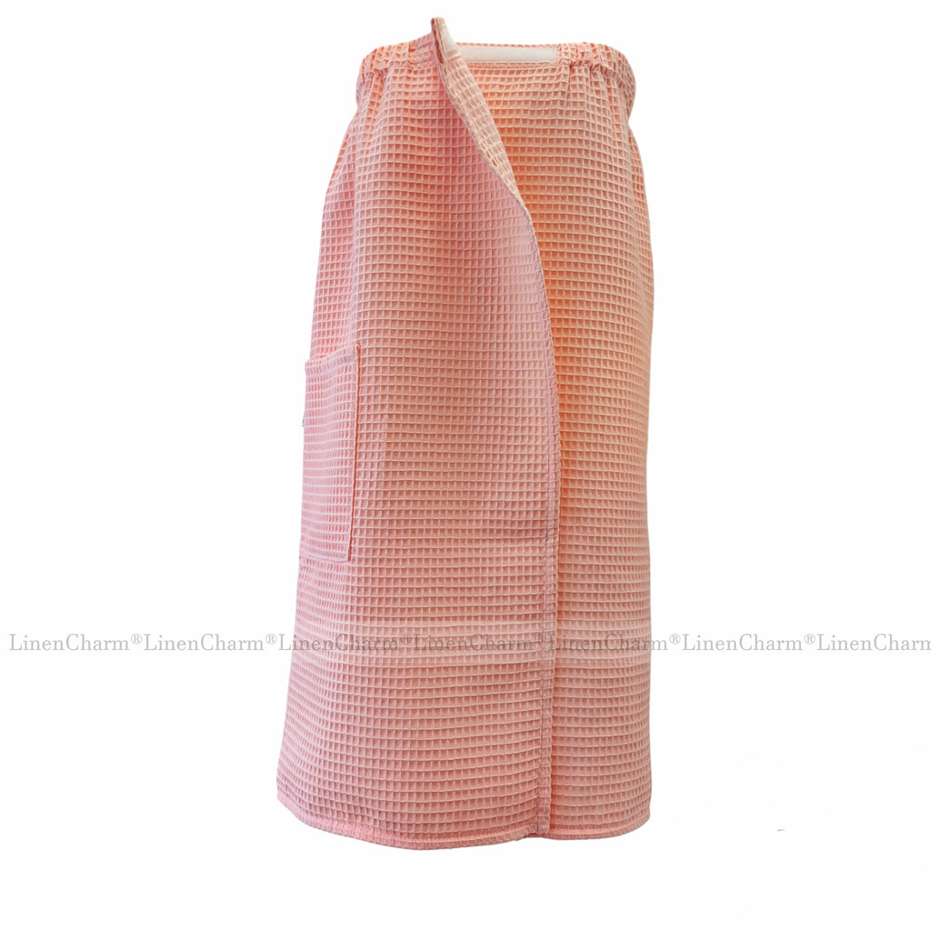 Saunatuch Damen Lachs – weiches, saugfähiges Baumwolltuch-Set für Wellness & Bad