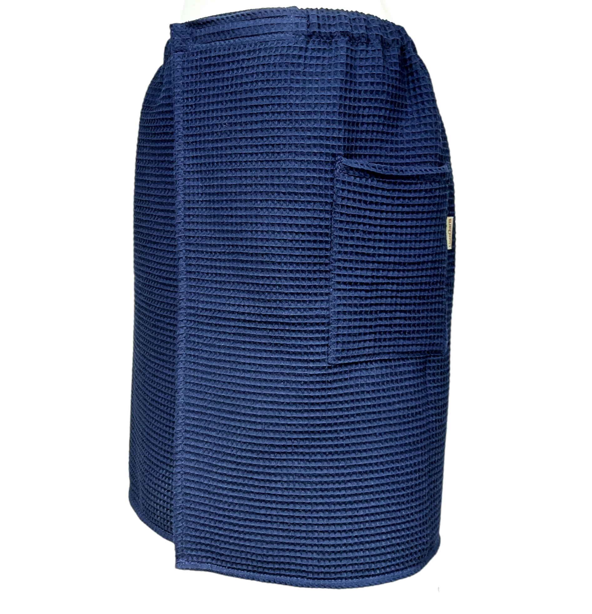 Saunatuch für Herren in Marineblau, Aus weicher Baumwolle, Ideal für Sauna, Bad und Pool, Größen XS-6XL