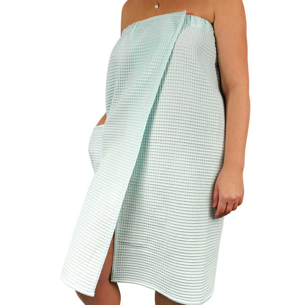 Saunatuch für Damen in Minze, Aus weicher Baumwolle, Ideal für Sauna, Bad und Pool, Größen XS-6XL