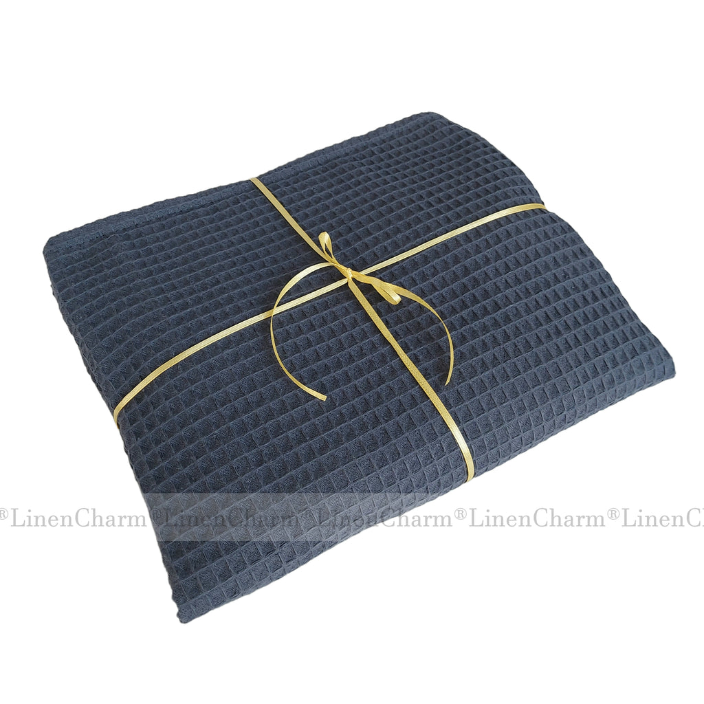 Strandtuch 70×140 cm Anthrazit – edles Baumwolltuch für Sauna, Bad & Pool